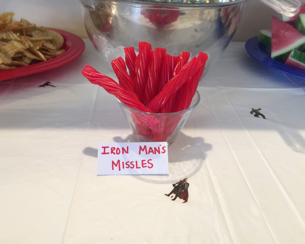 Iron Man party Food - Avengers Birthday Party