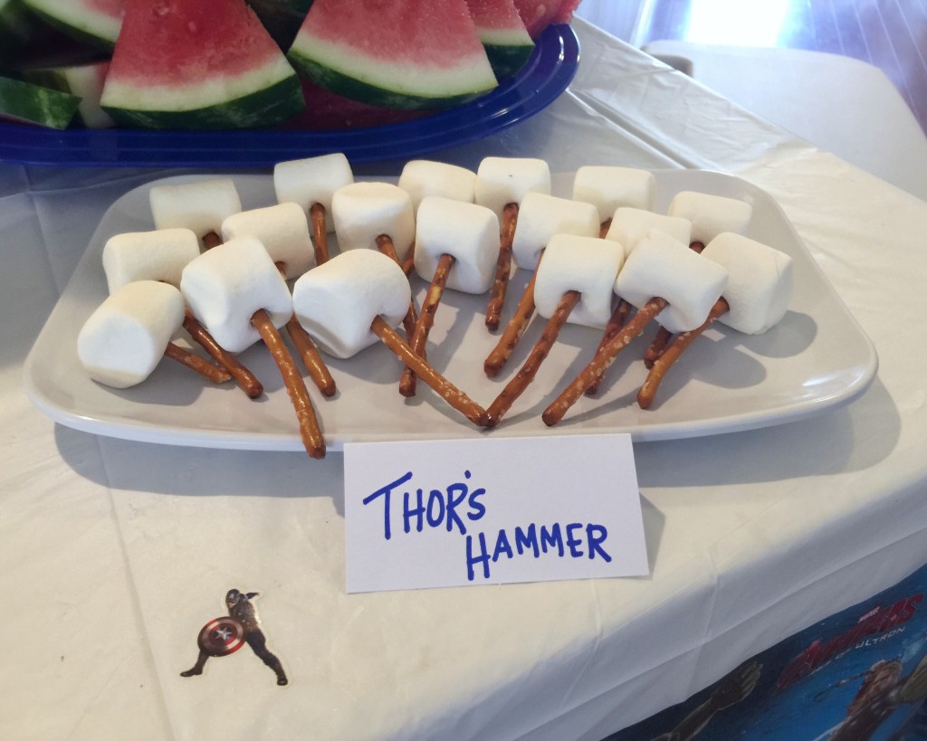 Thor's Hammer Snacks - Avengers Birthday Party