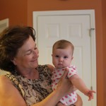 Mom with Miss E Grandma with baby