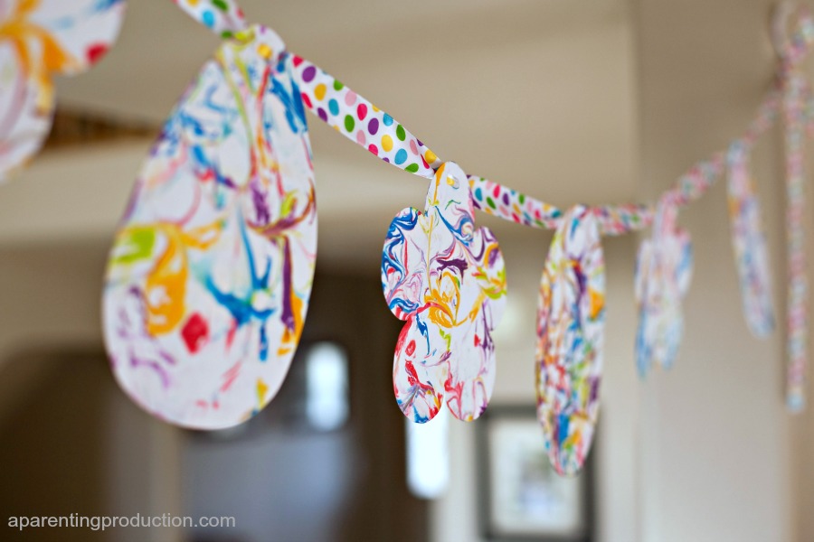 Marble Painted Easter Craft