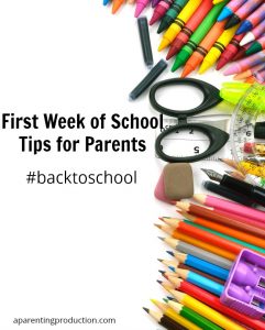 Back to School tips for the first week of school